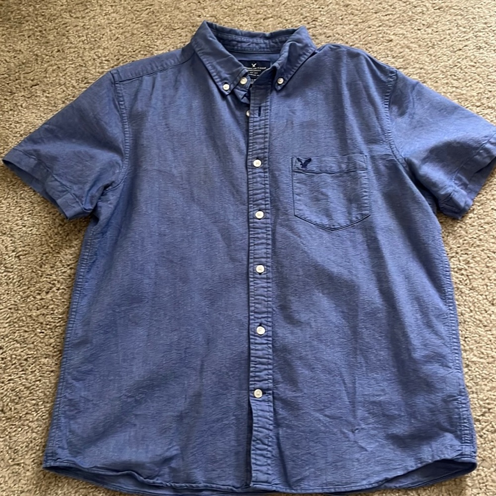 Blue button down shirts